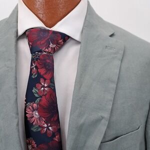 Tommy Hilfiger 44R Gray Linen Blend Mens Sport Coat Blazer Jacket